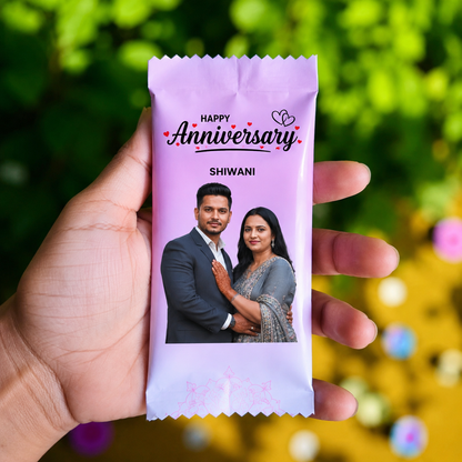 Happy Anniversary Personalized Photo Chocolates