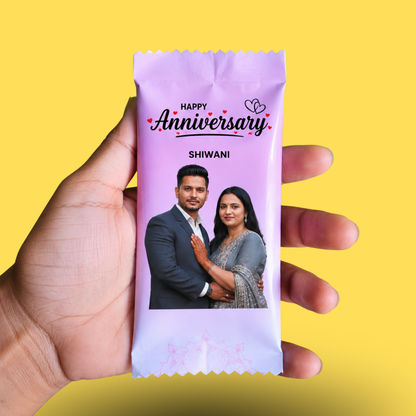 Happy Anniversary Personalized Photo Chocolates