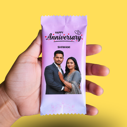 Happy Anniversary Personalized Photo Chocolates